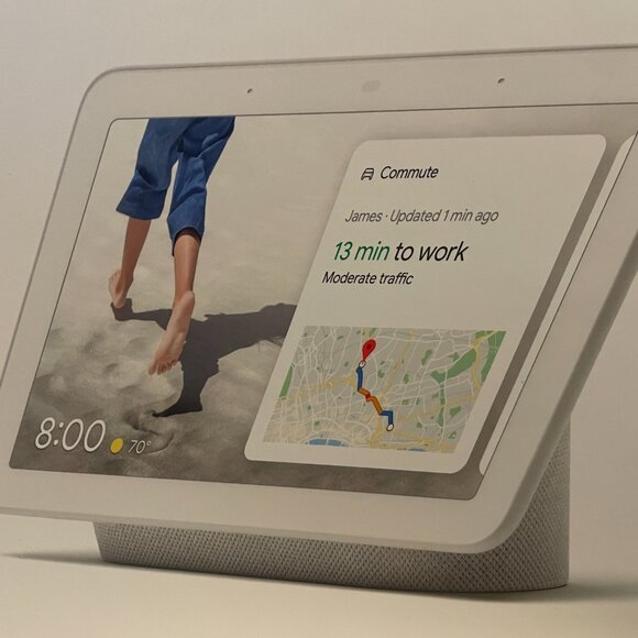 Google Nest Hub (in "Chalk" Color) – Smart Display with Google Assistant - Picture 1 of 6